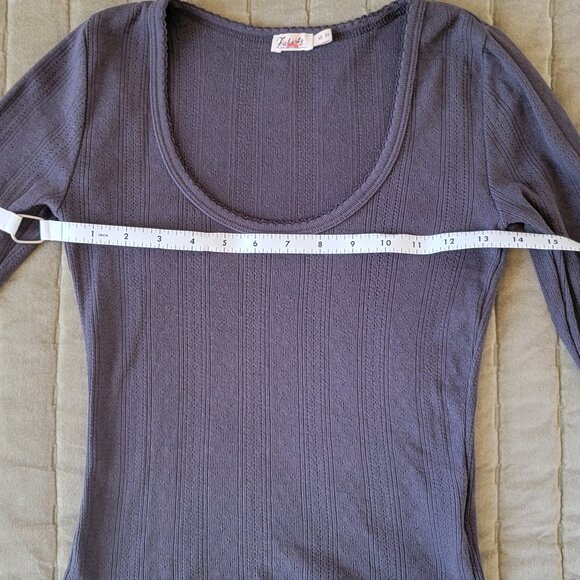 FAHERTY Pacific Pointelle Scoop Neck - Washed Black XS - Picture 10 of 12